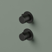 Hotbath Ace Partie apparente - pour mitigeur thermostatique encastré - 2 voies - inverseur - noir brossé PVD SW1117589