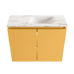 MONDIAZ TURE-DLUX Meuble toilette - 60cm - Ocher - EDEN - vasque Frappe - position droite - sans trou de robinet SW1102866