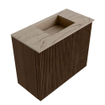 Mondiaz JOYA-DLUX Meuble de toilette 50cm - couleur Walnut - Vasque FAYE position Droite Sans trou de robinet couleur Arena SW1424308