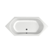 Xenz Lucia Hoekbad - 180x80x47 - afvoer Midden - acryl - wit SW103105