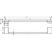Hansgrohe Addstoris porte-serviettes mural 65cm bronze brossé SW651201