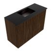 Mondiaz JOYA 60cm toiletmeubel - kleur Walnut - Wastafel FAYE positie Midden Zonder kraangat kleur Urban. SW1421336