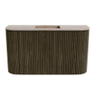 Mondiaz JOYA-DLUX 73.2cm toiletmeubel - ronding links en rechts kleur Shadow - Wastafel FAYE positie Midden Zonder kraangat kleur Saba. SW1425162