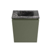 MONDIAZ TURE-DLUX meuble de toilettes 40 cm Army. Lavabo EDEN Lava position centrale. Sans trou de robinet. SW1103682