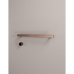 Hotbath &MORE Radiateur sèche-serviettes - 80x19cm - carré - 1 barre - horizontal - avec interrupteur - cuivre brossé PVD SW1245749