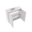 MONDIAZ TURE-DLUX meuble de toilettes 60 cm Cale. EDEN lavabo Ostra position gauche. Sans trou de robinet. SW1104717