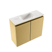 MONDIAZ TURE-DLUX Meuble toilette - 60cm - Oro - EDEN - vasque Ostra - position centrale - sans trou de robinet SW1104970