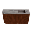 Mondiaz JOYA-DLUX 81.6cm toiletmeubel - ronding links kleur Ruby - Wastafel FAYE positie Rechts 1 kraangat kleur Sombra. SW1425691