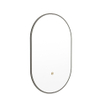 Mondiaz GLOW Miroir de Salle de Bain - Ovale - 45x90cm - Éclairage LED indirect - capteur de mouvement - Smoke (Anthracite) SW1105158