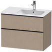 Duravit D-neo Meuble sous vasque 81x46.2x62.5cm 2 tiroirs Lin mat SW641141