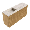 Mondiaz JOYA-DLUX 80cm meuble de salle de bains - couleur Oak - Vasque FAYE position Gauche Sans trou de robinet couleur Nata. SW1426237