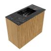 Mondiaz JOYA-DLUX 50cm toiletmeubel - kleur Oak - Wastafel FAYE positie Rechts 1 kraangat kleur Lava. SW1422027