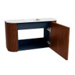 Mondiaz JOYA 73.2cm toiletmeubel - ronding links en rechts kleur Ruby - Wastafel FAYE positie Midden Zonder kraangat kleur Talc. SW1421765