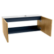 Mondiaz JOYA 100cm meuble de salle de bains - couleur Oak - Vasque FAYE position Milieu Sans trou de robinet couleur Talc. SW1421138