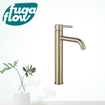FugaFlow Eccelente Sobrado Badkamer Wastafelkraan - 33.9cm - verhoogd - opbouw - geborsteld messing PVD SW1123458