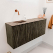 Mondiaz JOYA-DLUX Meuble de salle de bains 101,6cm - arrondi droite couleur Shadow - Vasque FAYE position Gauche Sans trou de robinet couleur Arena SW1424839