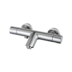 Fortifura Calvi Badkraan - met glijstangset - ronde handdouche - gladde doucheslang - geborsteld RVS PVD (RVS) SW968350