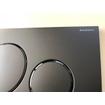 Geberit Sigma20 bedieningplaat met dualflush frontbediening voor toilet 24.6x16.4cm mat zwart TWEEDEKANS OUT8876