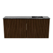 Mondiaz JOYA-DLUX 90cm toiletmeubel - kleur Walnut - Wastafel FAYE positie Rechts Zonder kraangat kleur Lava. SW1422468