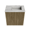 Mondiaz JOYA-DLUX Meuble de toilette 40cm - couleur Dusk - Vasque FAYE position Droite 1 trou de robinet couleur Glace. SW1423194