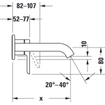 Duravit C.1 Pièce de garniture pour mitigeur de lavabo chromé SW420950