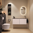MONDIAZ TURE-DLUX Meuble toilette - 120cm - Rosee - EDEN - vasque Lava - position droite - 1 trou de robinet SW1103990