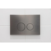 QeramiQ Dely Swirl Ensemble WC- 36,3x51,7 cm - Réservoir encastré Geberit UP320 - Abattant fin - Plaque de commande en gunmetal - Boutons ronds - Blanc brillant SW1126095