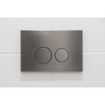 QeramiQ Dely Swirl Toiletset - 36.3x51.7cm - diepspoel - rimless - Geberit UP320 inbouwreservoir - slim zitting - gunmetal bedieningsplaat - ronde knoppen - wit mat SW1126116