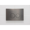 QeramiQ Dely Toiletset - 36.3x51.7cm - diepspoel - rimless - Geberit UP320 Burda inbouwreservoir - softclose toiletzitting - gunmetal bedieningsplaat - ronde knoppen - zwart mat SW804627
