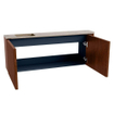 Mondiaz JOYA-DLUX Meuble de salle de bains 111.6cm - arrondi droit couleur Ruby - Vasque FAYE position Gauche Sans trou de robinet couleur Arena SW1425314