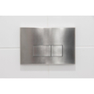 QeramiQ Dely Toiletset - 36.3x51.7cm - diepspoel - rimless - Geberit UP320 inbouwreservoir - softclose toiletzitting - steel bedieningsplaat - rechtehoekige knoppen - wit mat SW804609
