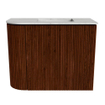 Mondiaz JOYA-DLUX 51.6cm toiletmeubel - ronding links kleur Ruby - Wastafel FAYE positie Rechts Zonder kraangat kleur Opalo. SW1423723