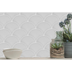 ÉCHANTILLON Par Goof Escama carrelage mural Écailles de poisson brillant blanc SW735927