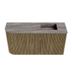 Mondiaz JOYA-DLUX 81.6cm toiletmeubel - ronding links kleur Dusk - Wastafel FAYE positie Rechts Zonder kraangat kleur Oza. SW1426012