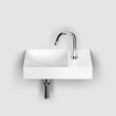 Clou Vale lavabos de WC céramique lavabo 38x19x7cm trou de robinet à droite Blanc mat SW451449