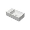 INK Contra Lavabo - 40x22x12cm - vasque à droite - 0 trous de robinet - polystone blanc mat SW352199
