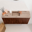 Mondiaz JOYA-DLUX Meuble de toilette 80cm - couleur Ruby - Vasque FAYE position Milieu 1 trou de robinet couleur Arena SW1425266