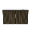 Mondiaz JOYA 70cm toiletmeubel - kleur Shadow - Wastafel FAYE positie Rechts 1 kraangat kleur Talc. SW1421400