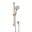 Crosswater MPRO Ensemble barre murale coulissante 70cm - avec douchette à main 3 jets - flexible de douche 150cm - laiton brossé SW451352