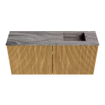 Mondiaz JOYA-DLUX 90cm meuble de salle de bains - couleur Oak - Vasque FAYE position Droite 1 trou de robinet couleur Sombra. SW1424261