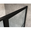 Saniclass Bellini Douchedeur - 110x200cm - vast paneel - frame lines buitenzijde - anti kalk - mat zwart SHOWROOMMODEL SHOW20963