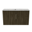 Mondiaz JOYA-DLUX 70cm meuble de toilette - couleur Shadow - Vasque FAYE position Gauche Sans trou de robinet couleur Glace. SW1422749