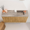 Mondiaz JOYA-DLUX Meuble de toilette 80cm - couleur Oak - Vasque FAYE position Droite 1 trou de robinet couleur Oza SW1424090