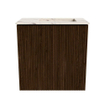 Mondiaz JOYA-DLUX Meuble de toilette 40cm - couleur Walnut - Vasque FAYE position Droite Sans trou de robinet couleur Nata SW1424473