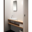 Clou Mini Wash Me fontein 56x19cm links zonder plug mineraalsteen Wit SW9307