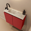 MONDIAZ TURE-DLUX 60cm toiletmeubel Fire. EDEN wastafel Ostra positie links. Met 1 kraangat. SW1104836