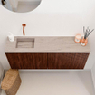 Mondiaz JOYA-DLUX 100cm toiletmeubel - kleur Ruby - Wastafel FAYE positie Links Zonder kraangat kleur Saba. SW1425603