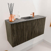 Mondiaz JOYA-DLUX 80cm meuble de salle de bains - couleur Shadow - Vasque FAYE position Milieu 1 trou de robinet couleur Sombra. SW1425194