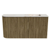 Mondiaz JOYA-DLUX Meuble de salle de bains 81,6cm - arrondi gauche couleur Dusk - Vasque FAYE position Droite Sans trou de robinet couleur Frappe SW1423120