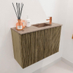 Mondiaz JOYA-DLUX 60cm meuble de salle de bains - couleur Dusk - Vasque FAYE position Droite 1 trou de robinet couleur Arena. SW1425756